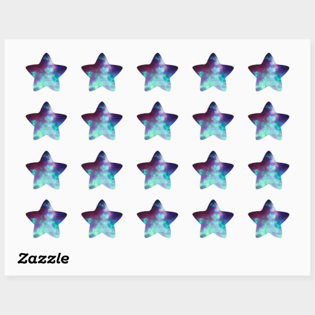 Adesivo Estrela Night Sky Neon Lights Emerald Sticker (Folha)