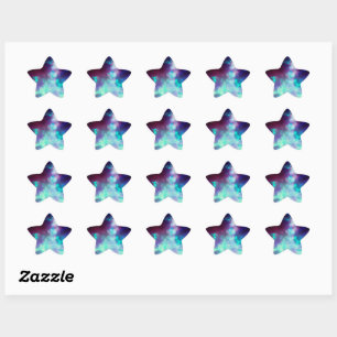 Adesivo Estrela Night Sky Neon Lights Emerald Sticker