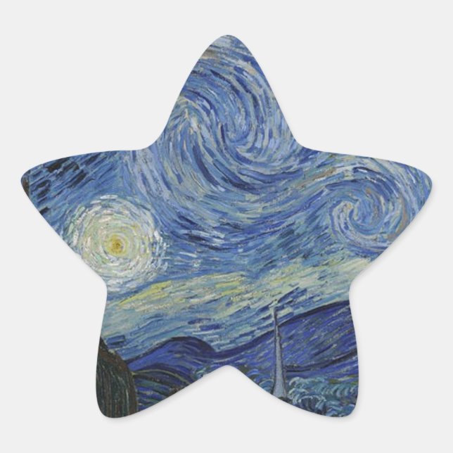 Adesivo Estrela Noite Estrelada de Van Gogh (Frente)