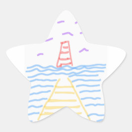 Adesivo Estrela O Farol e o Cais
