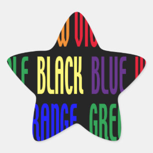 Adesivo Estrela O que é minha cor