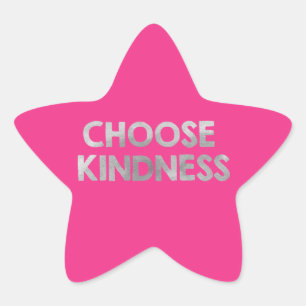 Adesivo Estrela O rosa de Antibullying escolhe a bondade