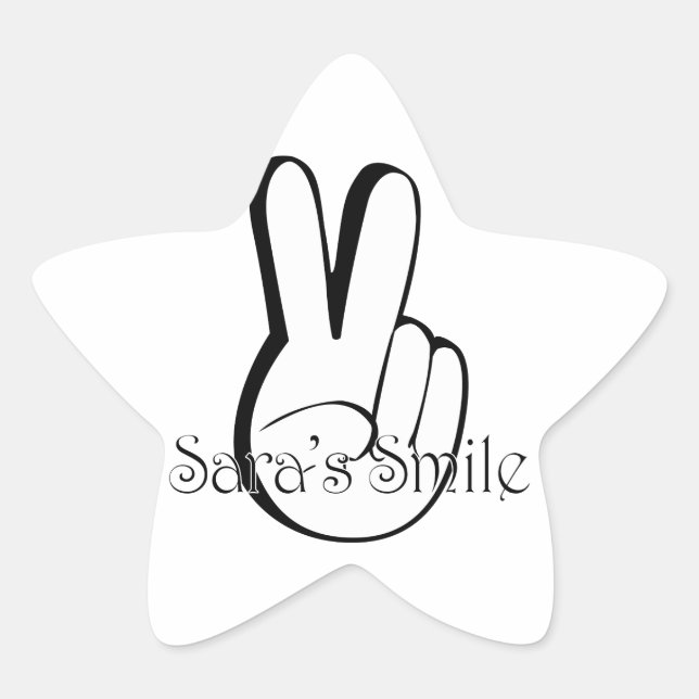 Adesivo Estrela O Smiley de Sara Smile Suicida Awarness Gear (Frente)