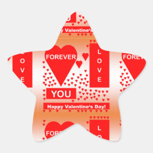 Adesivo Estrela O texto do feliz dia dos namorados ama para sempre