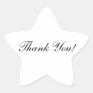Adesivo Estrela Obrigado, Sticker Formatado