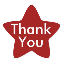 Obrigado, Stickers em Fundo Vermelho