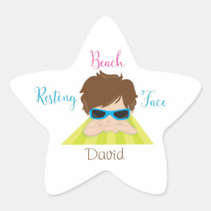 Adesivo Estrela Óculos de sol personalizados para Cara de face de