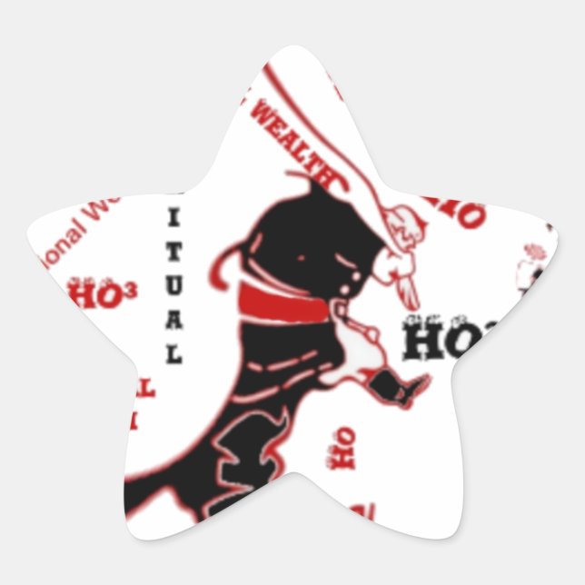 Adesivo Estrela Oferta de Papais noeis Secretos - Prosperidade e R (Frente)