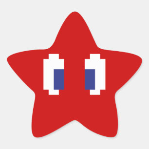 Adesivo Estrela Olhos De Manga Pixel De 8 Bits