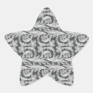 Adesivo Estrela Ondas Metálicas, SINTONIZADOR Silver White