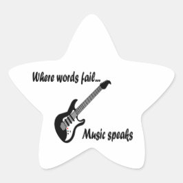 Adesivo Estrela Onde as palavras falham, a música fala