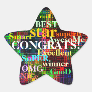 Adesivo Estrela Ondinhas coloridas