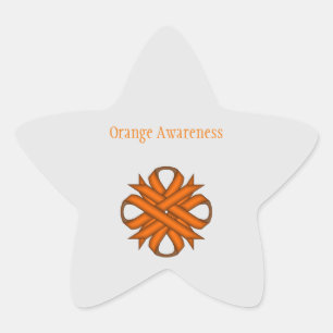 Adesivo Estrela Orange Clover Ribbon por Kenneth Yoncich