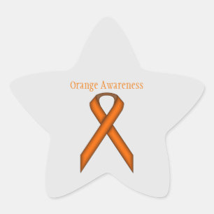 Adesivo Estrela Orange Standard Ribbon por Kenneth Yoncich