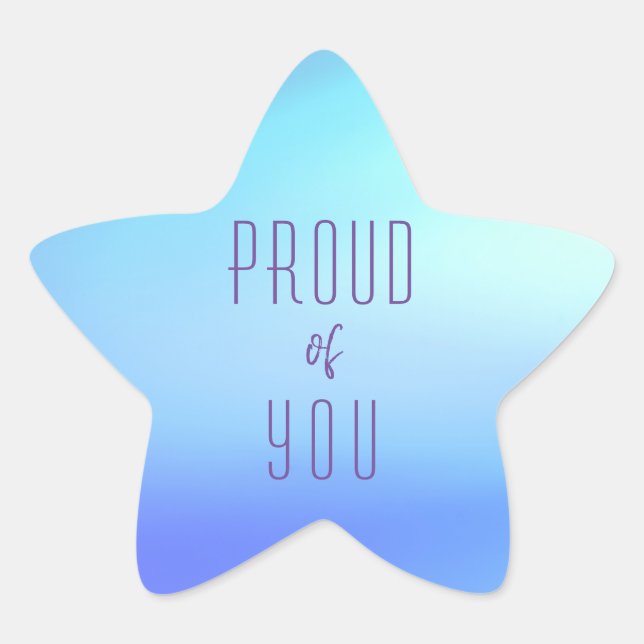 Adesivo Estrela "Orgulho de ti" Autocolante (Frente)