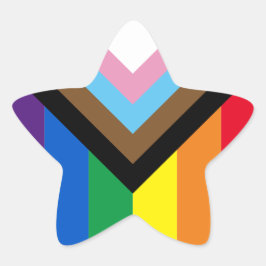 Adesivo Estrela Orgulho Diversidade inclusiva arco-íris Lgbtq gay
