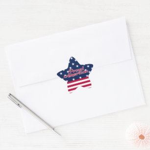 Adesivo Estrela Orgulhosas estrelas e faixas patrióticas american