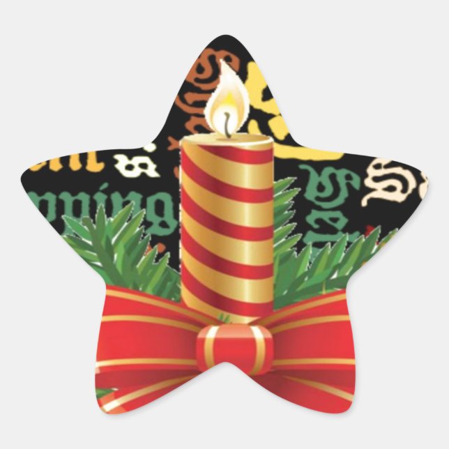 Adesivo Estrela Os papais noeis têm um bom dia e uma noite melhor. (Frente)