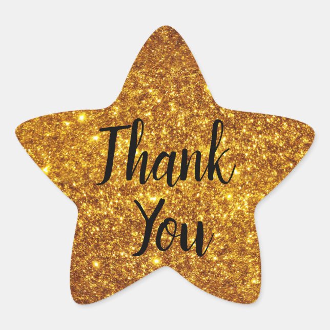 Adesivo Estrela ouro de luxo marrom (Frente)