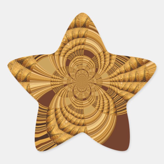 Adesivo Estrela Ouro Giraffe Art (Frente)