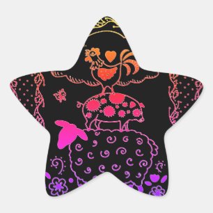 ADESIVO ESTRELA OVINOS, SUÍNOS, ROOSTER
