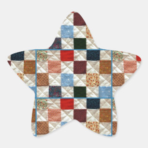 Adesivo Estrela Padrão colorido de quadrados de coloração