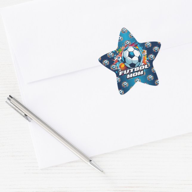 Adesivo Estrela Padrão de Bola de Futebol da Mãe futebol (Criador carregado)