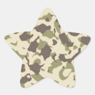 Adesivo Estrela Padrão de Camo