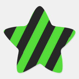 Adesivo Estrela Padrão de faixas diagonais verdes e pretas