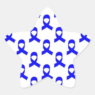 Adesivo Estrela Padrão de fita azul
