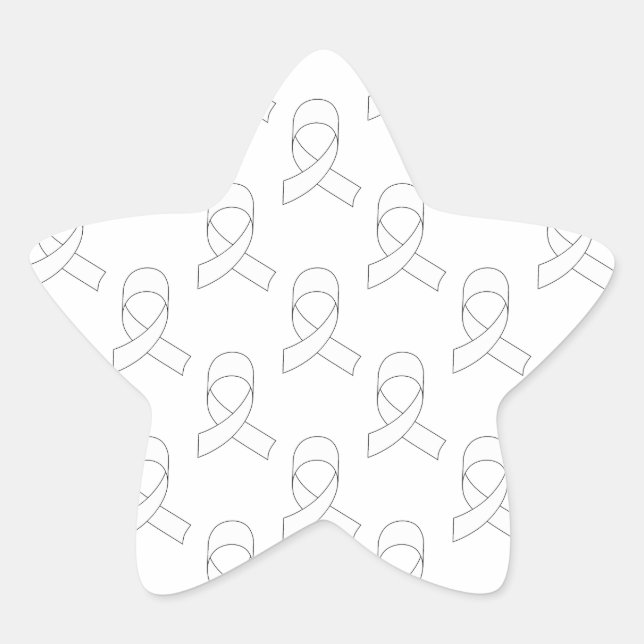 Adesivo Estrela Padrão de fita branca (Frente)