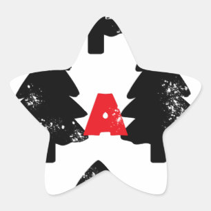 Adesivo Estrela Padrão de plantar uma árvore