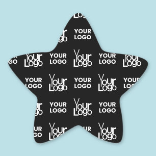 Adesivo Estrela Padrão de repetição de quaisquer dois logotipos ou