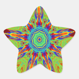 Adesivo Estrela Padrão étnico europeu da Ásia africana