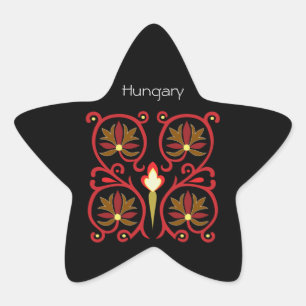 Adesivo Estrela Padrão Floral Húngaro Vintage