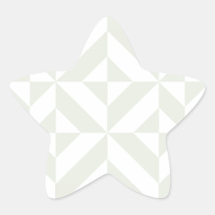 Adesivo Estrela Padrão Geométrico do Deco Cubo da Cinza Pálida