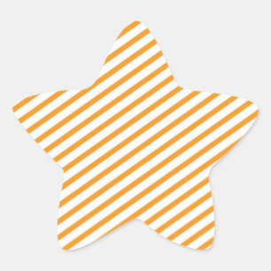 Adesivo Estrela Padrão Laranja de Faixa Diagonal