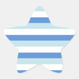Adesivo Estrela Padrão Moderno de Tendy White Blue Stripe