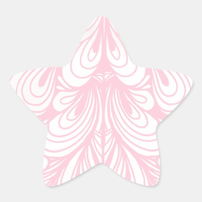 Adesivo Estrela Padrão rosa-rosado Elegante na moda (Frente)