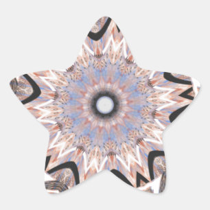 Adesivo Estrela Padrão tradicional africano de feijão