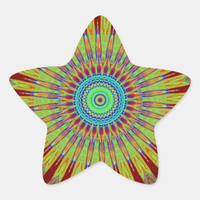 Adesivo Estrela Padrão tribal africano de tapetes iranianos.jpg (Frente)