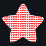 Adesivo Estrela Padrões Coração Vermelho Casamentos Aniversários D<br><div class="desc">Impresso com desenhos de corações vermelhos fofos!</div>