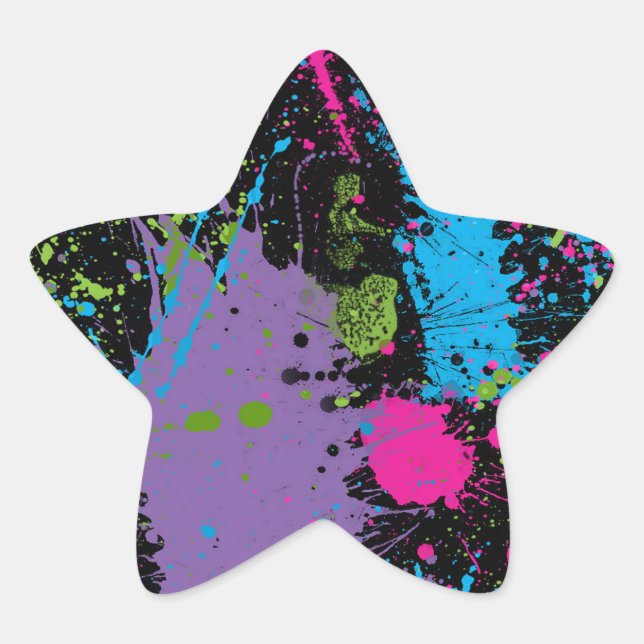 Adesivo Estrela Paint Splater (Frente)