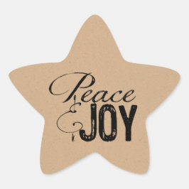 Adesivo Estrela Palitos de Natal de Paz e Alegria
