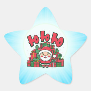 Adesivo Estrela Papais noeis de Cartoon Jolly Natal-67748