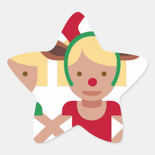 Adesivo Estrela papais noeis de Natal emoji