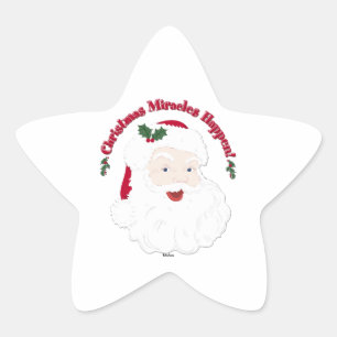 Adesivo Estrela Papais noeis Vintage Os Milagres De Natal Acontece
