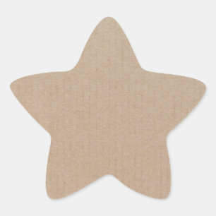 Adesivo Estrela Papel Brown Kraft castanho modelado em Vazio simpl