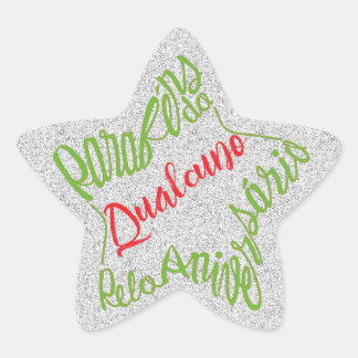 Adesivo Estrela Parabéns pelo aniversário a forma di stella
