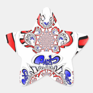 Adesivo Estrela Paris é uma bela citação de texto design